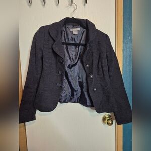 716 🦃🎄Ann Taylor Black Textured Blazer